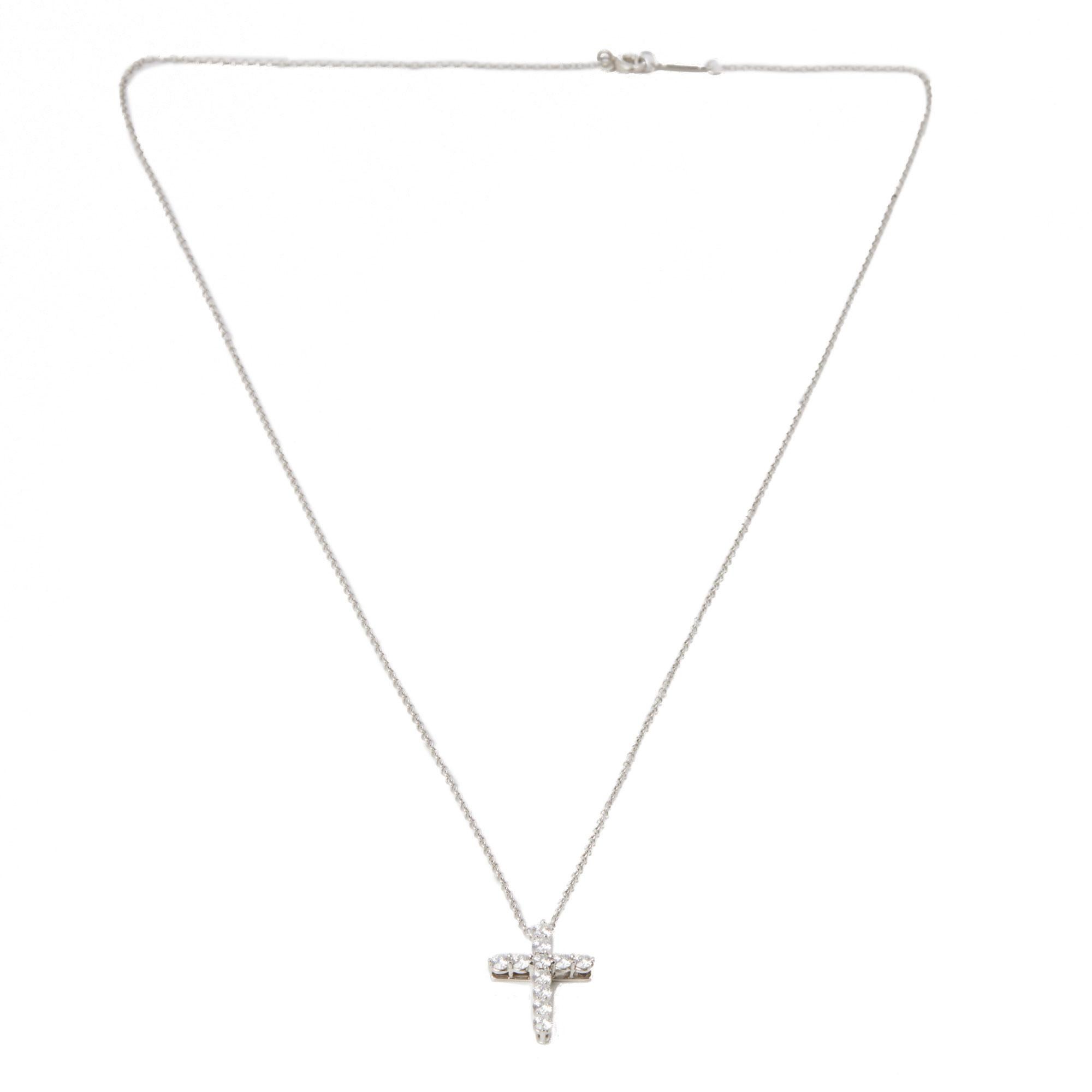 small gold cross necklace tiffany