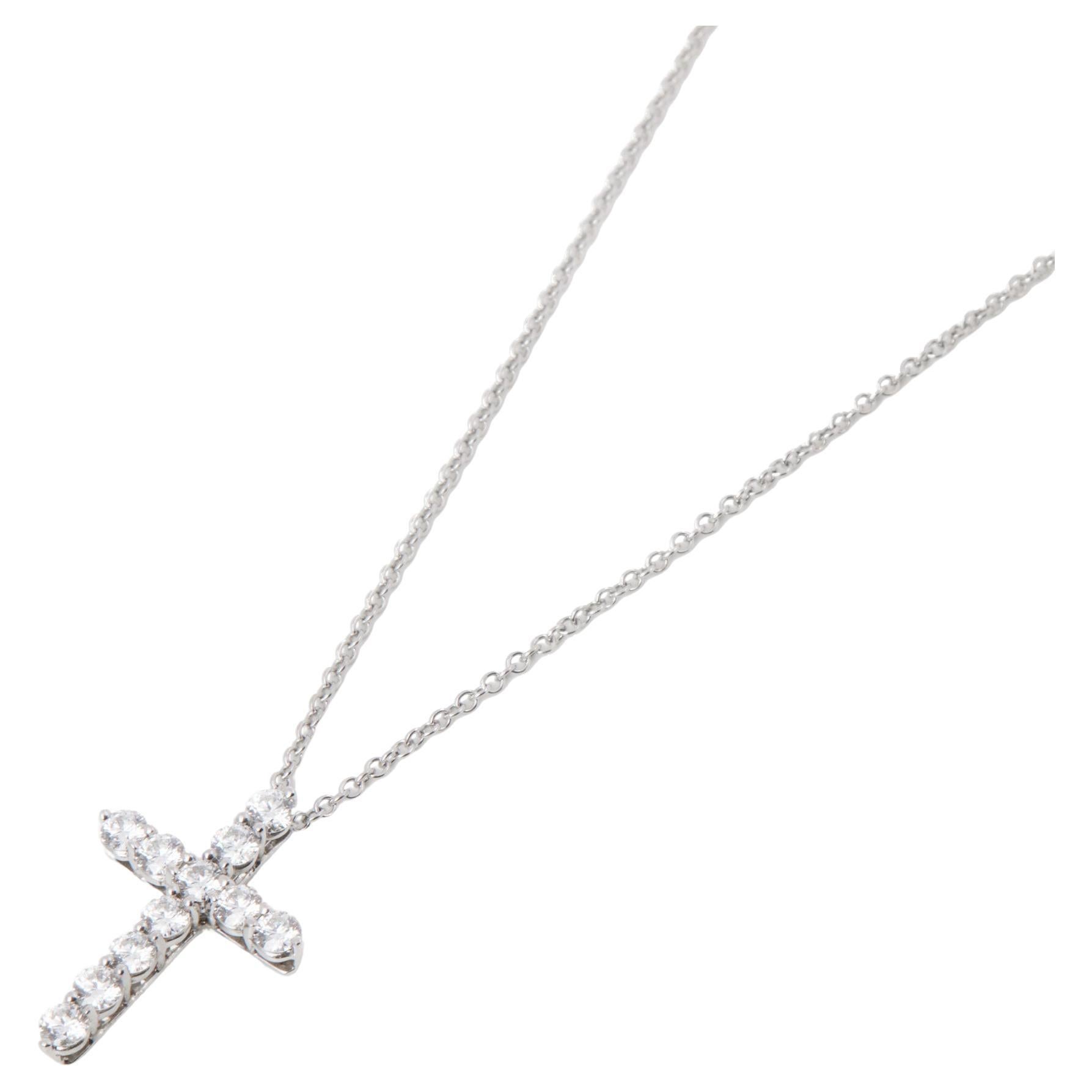 Tiffany & Co. Diamond Small Cross Pendant