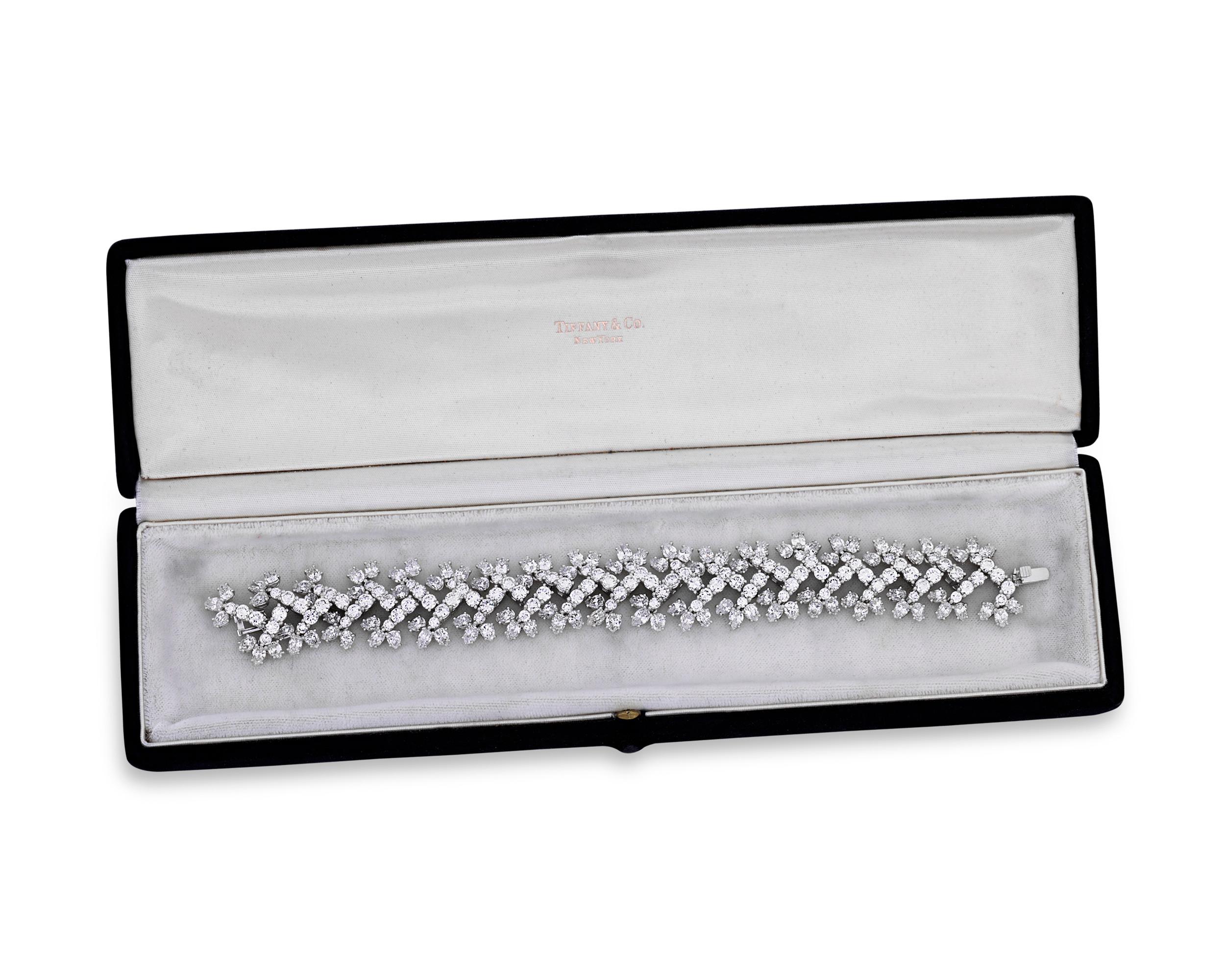 Modern Tiffany & Co. Diamond Snowflake Bracelet For Sale