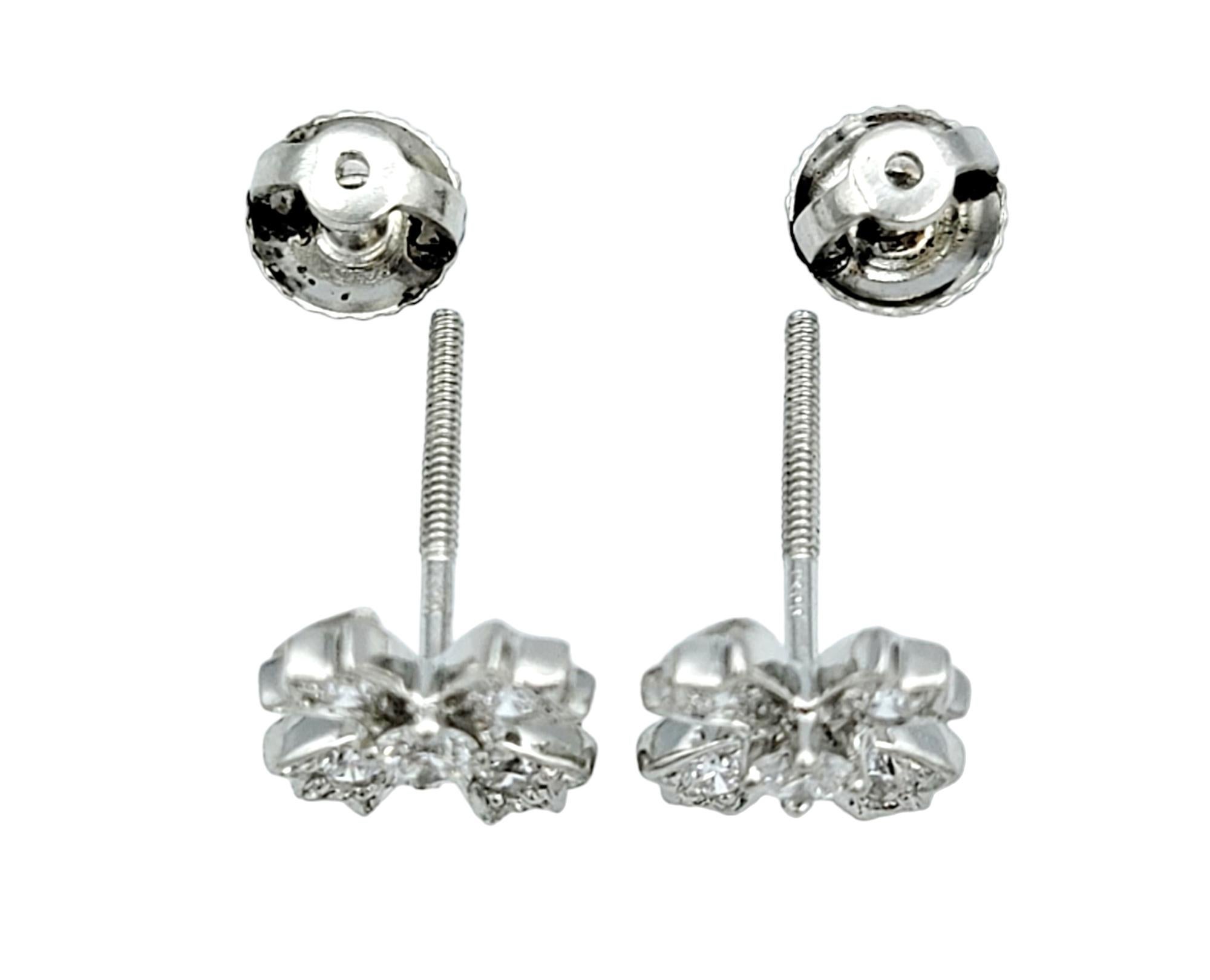 Tiffany & Co. Diamant-Ohrstecker mit Schneeflockenmotiv aus Platin (Zeitgenössisch)
