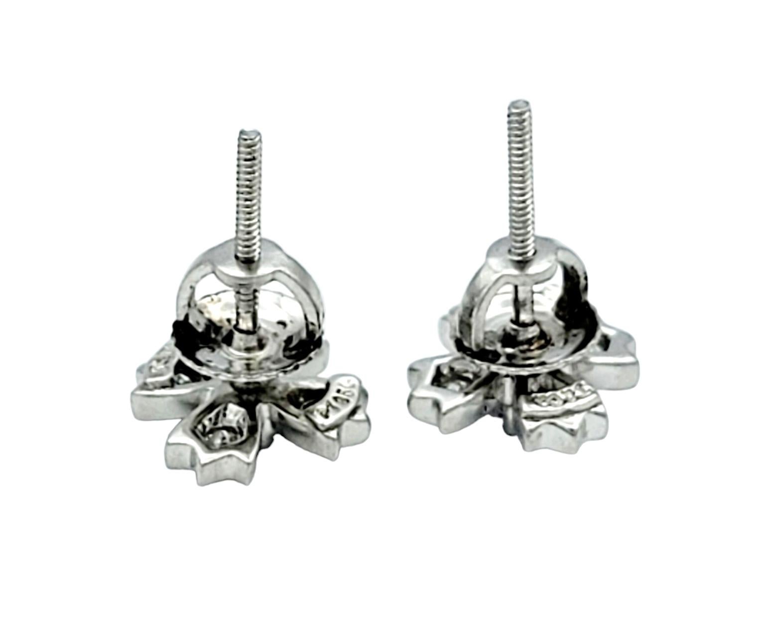 Tiffany & Co. Diamant-Ohrstecker mit Schneeflockenmotiv aus Platin im Zustand „Gut“ in Scottsdale, AZ