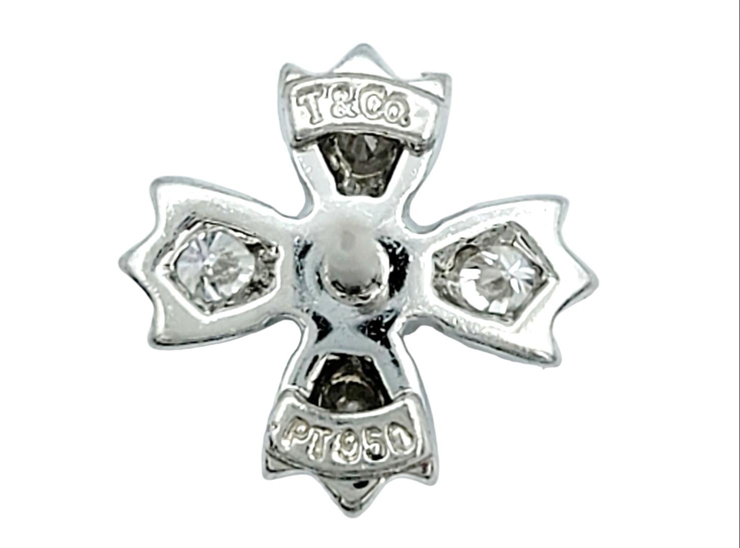 Tiffany & Co. Diamant-Ohrstecker mit Schneeflockenmotiv aus Platin Damen