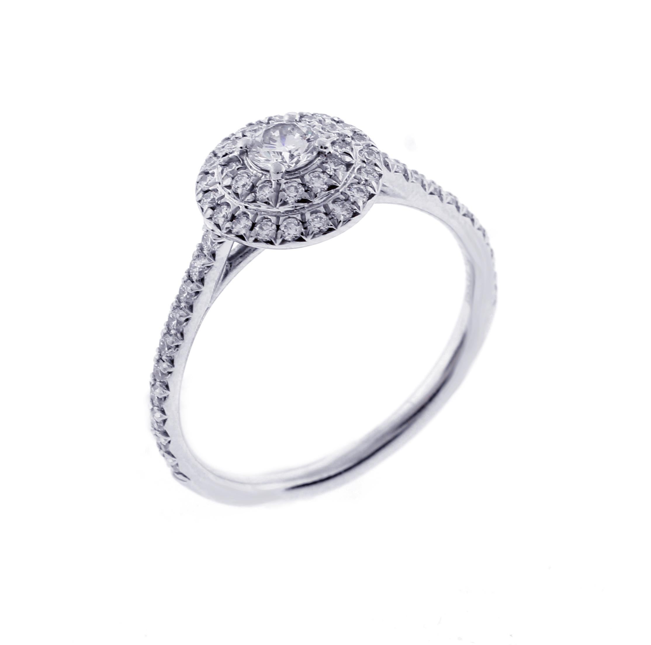 Tiffany & Co. Diamant-Verlobungsring mit Soleste (Rundschliff)