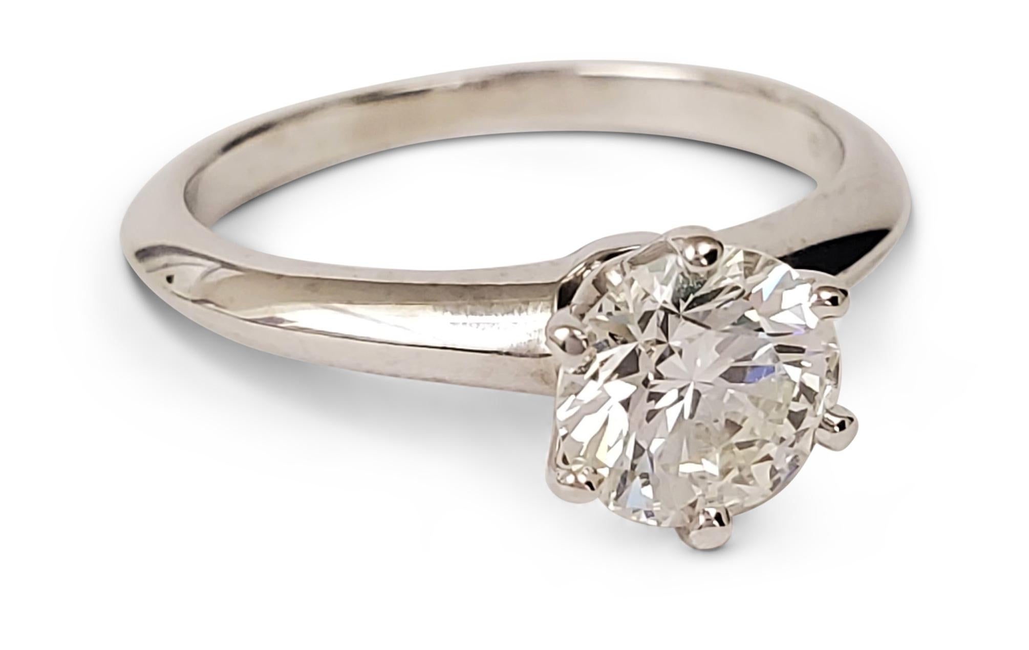 Tiffany & Co. Diamond Solitaire Engagement Ring In Excellent Condition In New York, NY