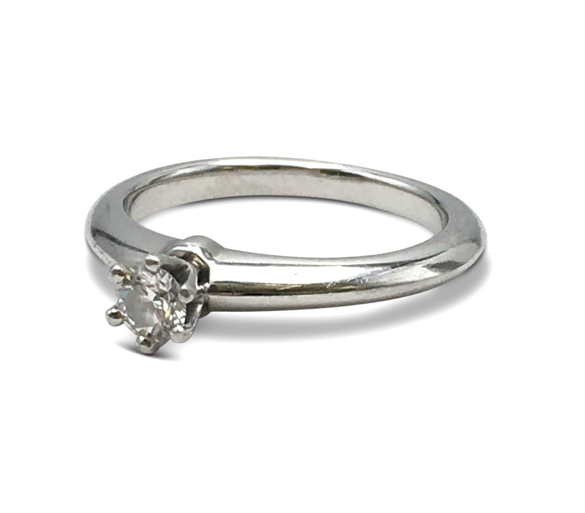 Women's Tiffany & Co. Diamond Solitaire Engagement Ring For Sale