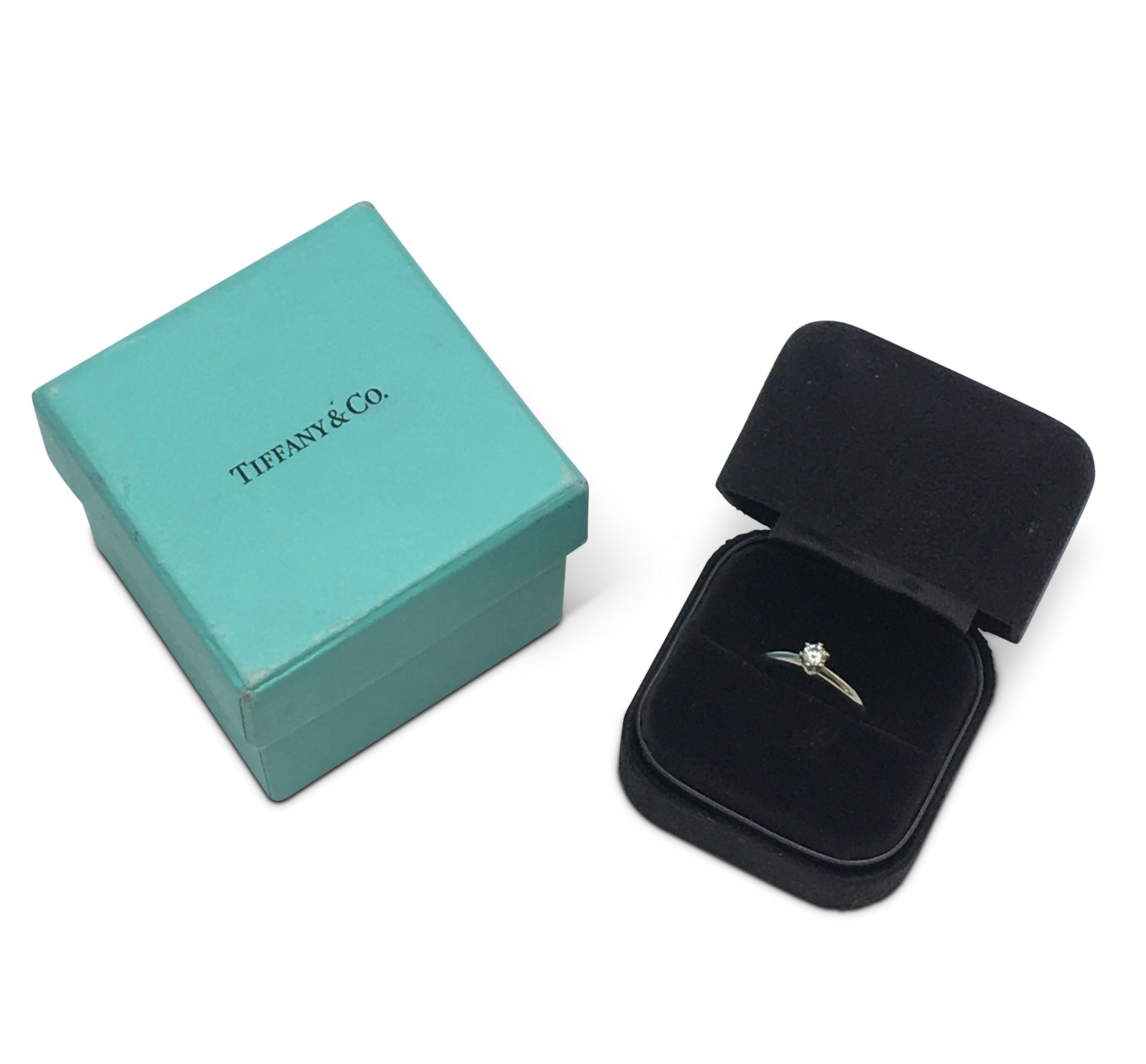 Tiffany & Co. Diamond Solitaire Engagement Ring For Sale 2