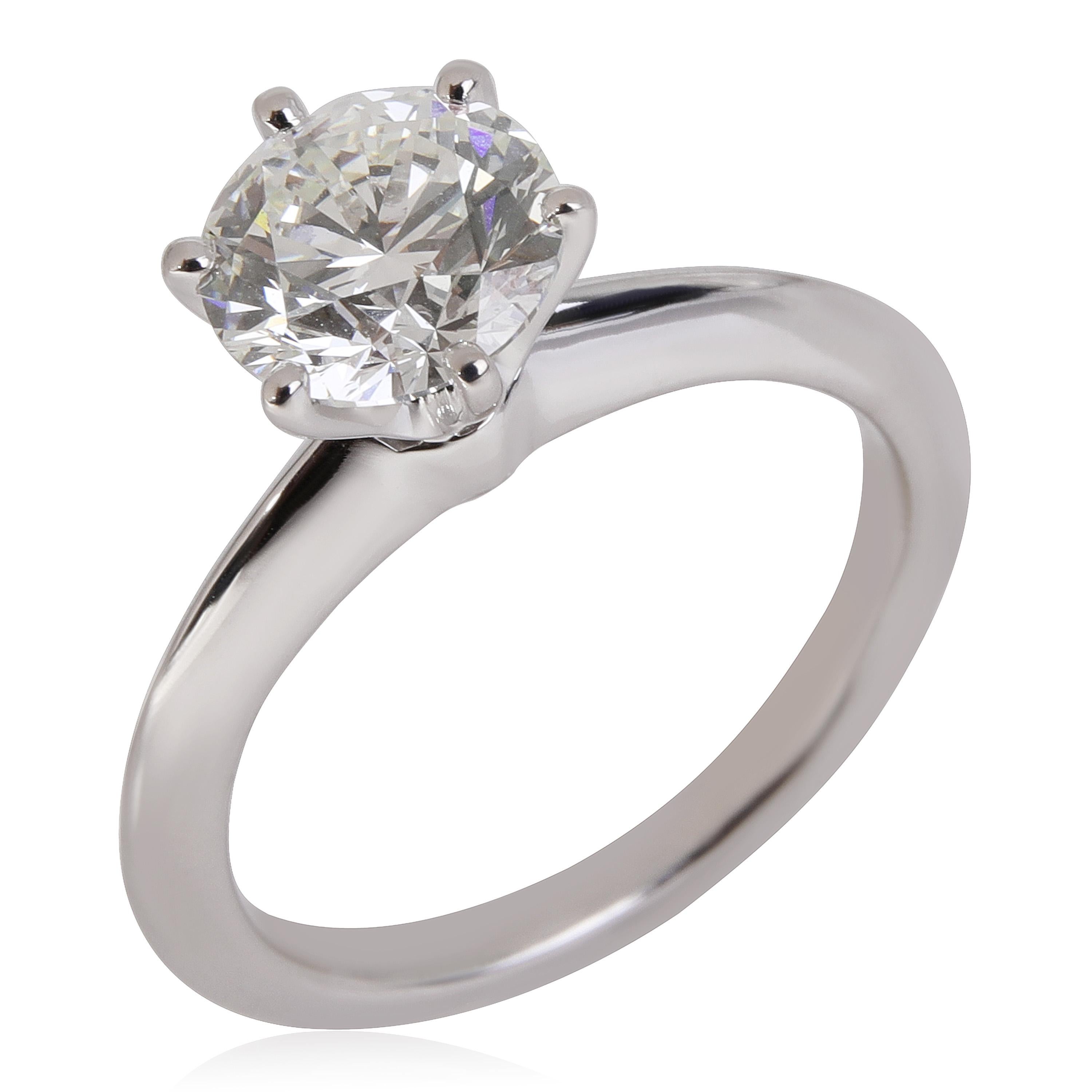 Tiffany & Co. Diamond Solitaire Engagement Ring in Platinum (1.20 ct I/VVS2) In Excellent Condition In New York, NY