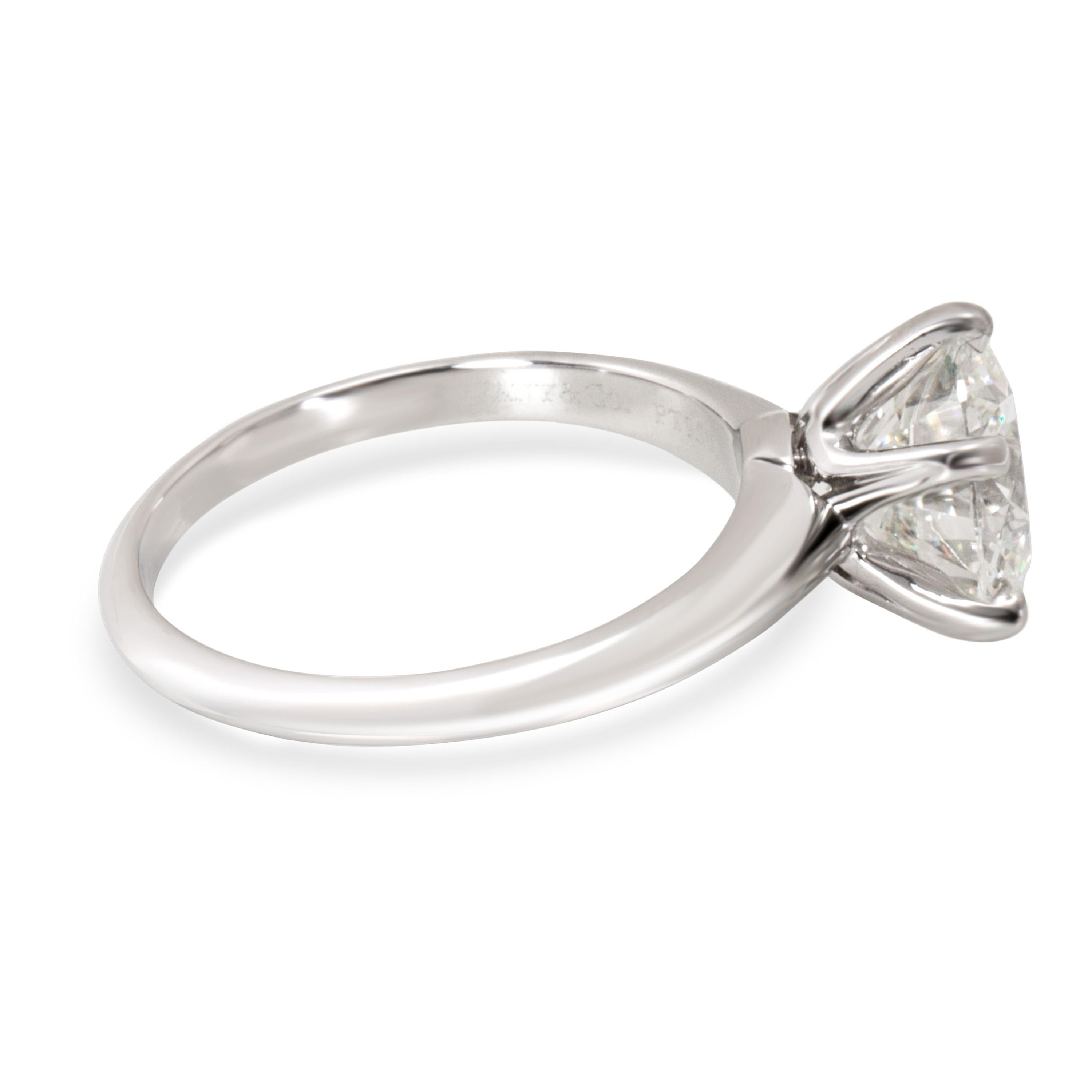 Modern Tiffany & Co. Diamond Solitaire Engagement Ring in Platinum 2.31 Carat
