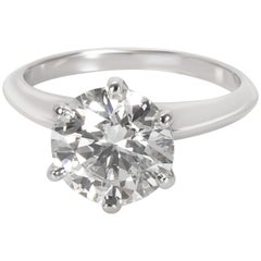 Tiffany & Co. Diamond Solitaire Engagement Ring in Platinum 2.31 Carat