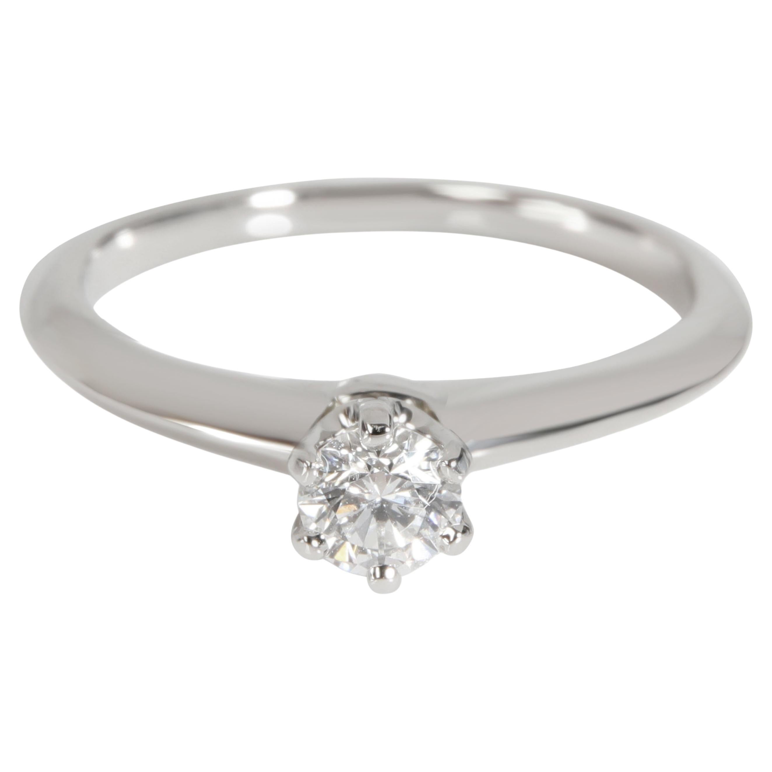 Tiffany & Co. Diamond Solitaire Engagement Ring in Platinum E VS1 0.24 Ctw