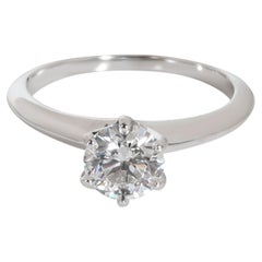 Tiffany & Co. Diamond Solitaire Engagement Ring in Platinum F VS1 0.69 CTW