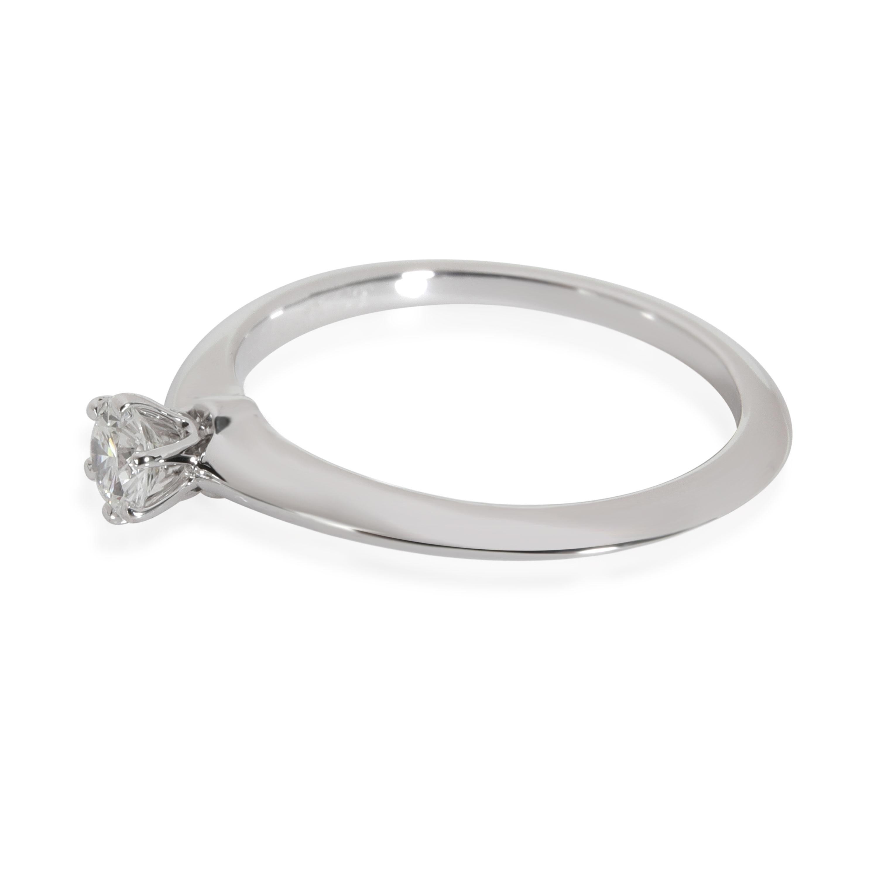 Tiffany & Co. Diamond Solitaire Engagement Ring in Platinum G IF 0.21 Ctw In Excellent Condition In New York, NY