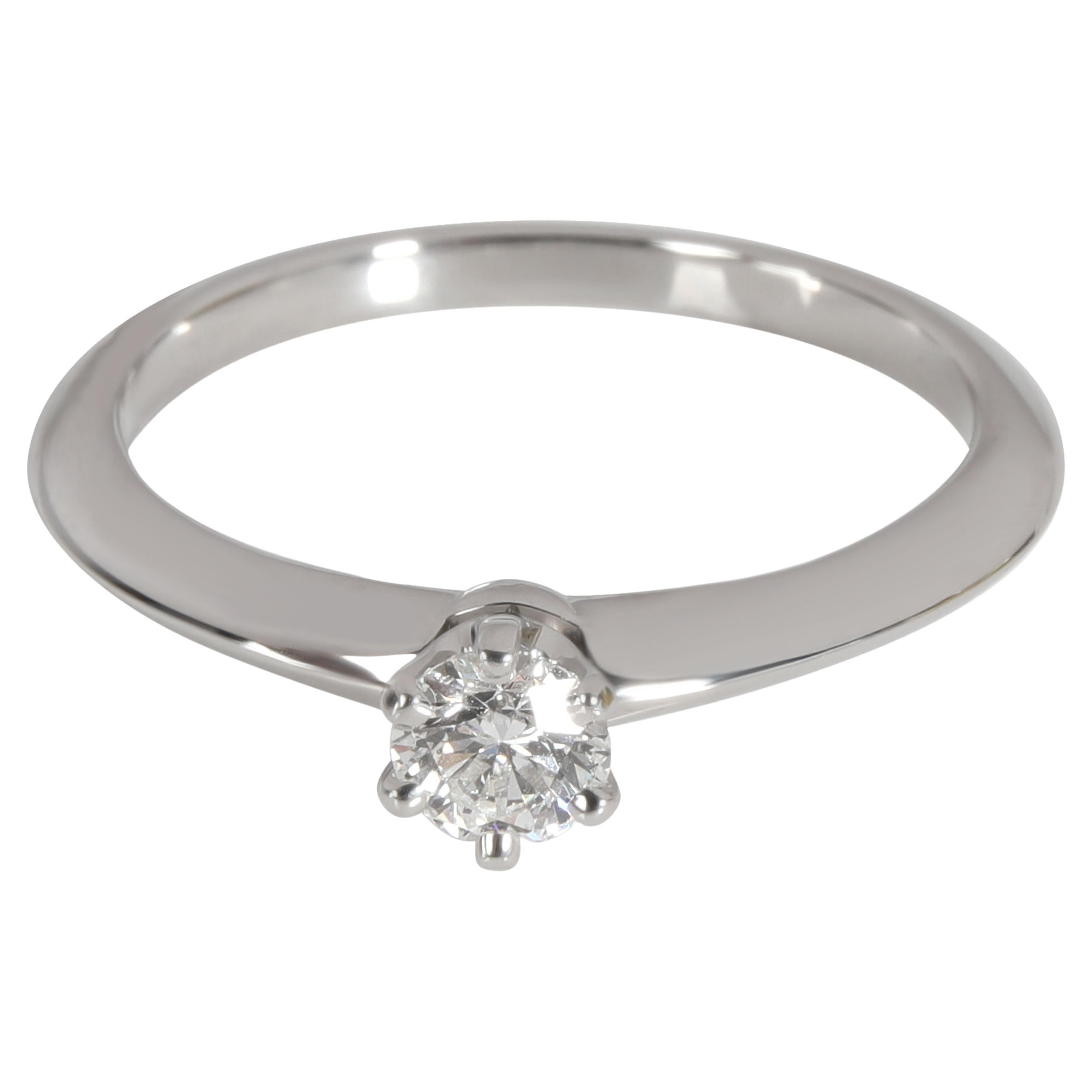 Tiffany & Co. Diamond Solitaire Engagement Ring in Platinum G VS1 0.21 CTW