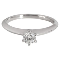 Tiffany & Co. Diamond Solitaire Engagement Ring in Platinum G VS1 0.25 CT
