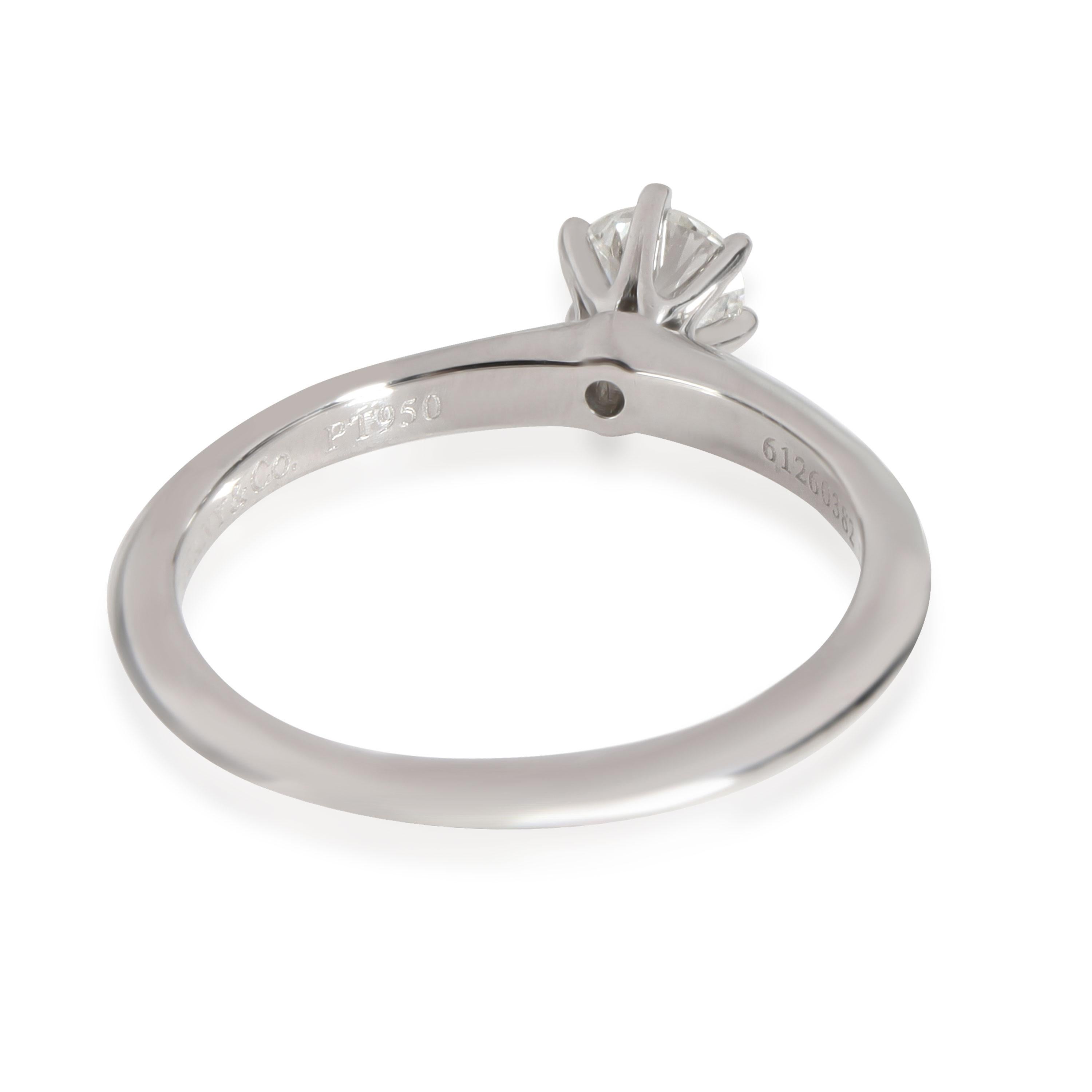 Tiffany & Co. Diamond Solitaire Engagement Ring in Platinum H VS1 0.33 CTW

