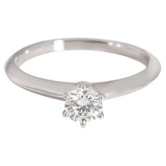 Tiffany & Co. Diamond Solitaire Engagement Ring in Platinum H VS1 0.33 CTW