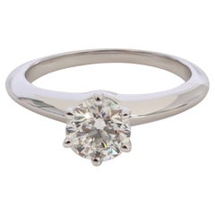 Tiffany & Co. Diamant Solitär Verlobungsring aus Platin H VS1 0,88 CTW mit Diamant