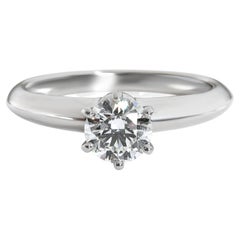 Tiffany & Co. Diamant- Solitär-Verlobungsring aus Platin I VS2 0,62 Karat