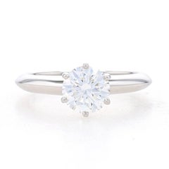 Tiffany & Co. Diamond Solitaire Engagement Ring Platinum 1.21ct GIA Knife-Edge
