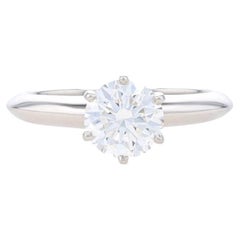 Tiffany & Co. Bague de fiançailles solitaire en platine 1,21 carat certifiée GIA avec diamants