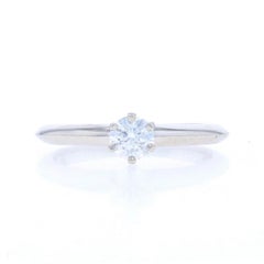 Tiffany & Co. Diamond Solitaire Engagement Ring - Platinum 950 Round .26ct
