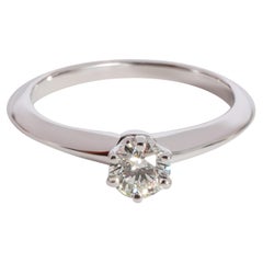 Tiffany & Co. Diamond Solitaire Ring in 950 Platinum I VVS1 0.31 CTW