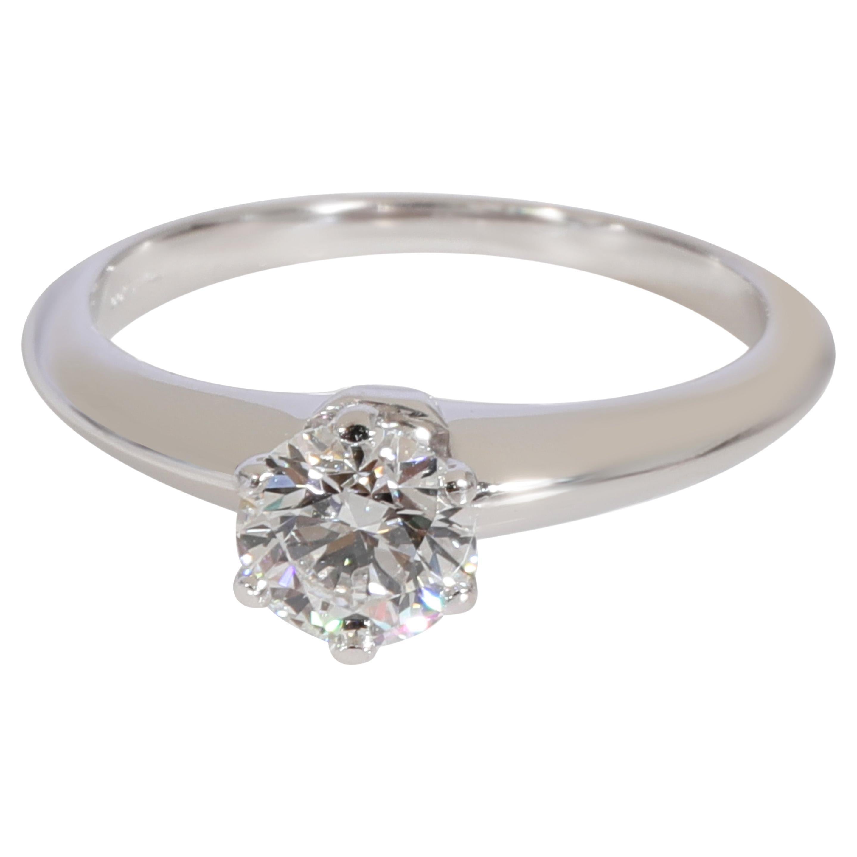 Tiffany & Co. Diamond Solitaire Ring in Platinum D VVS2