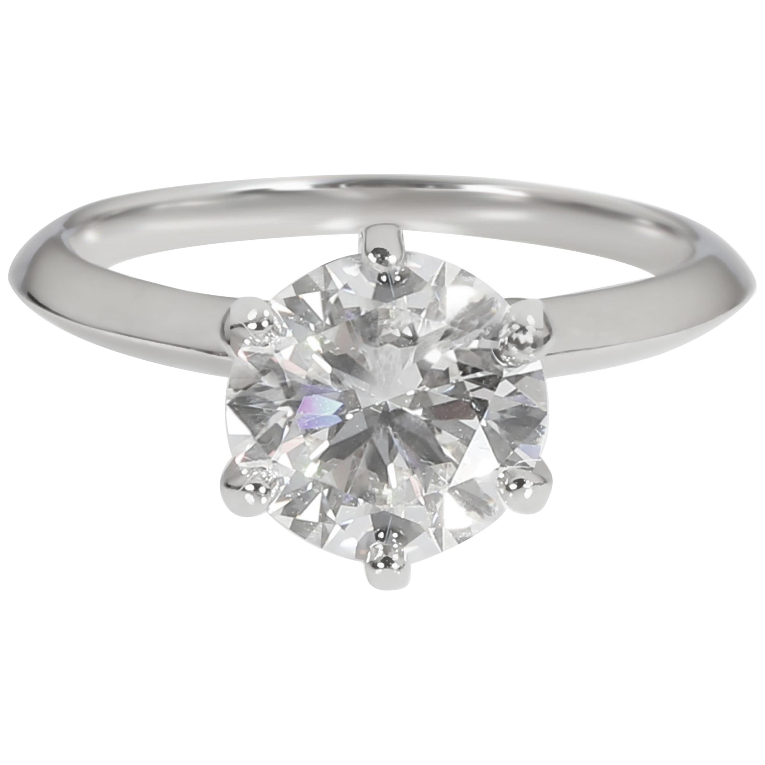 Tiffany & Co. Diamond Solitaire Ring in Platinum I SI1 2.61 Carat