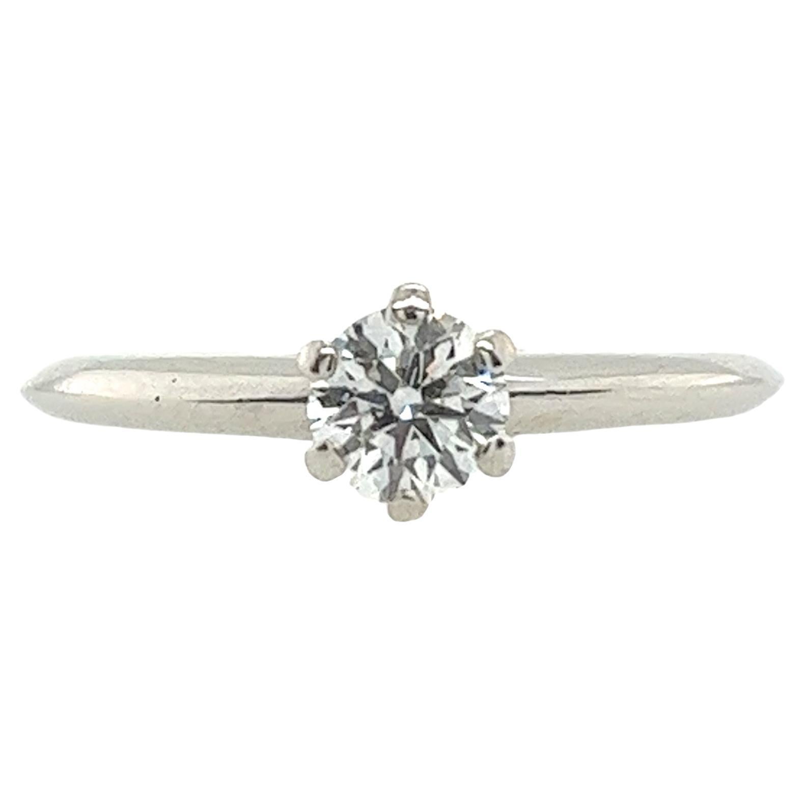Tiffany & Co Diamond Solitaire Ring Set With 0.43ct I/VVS1