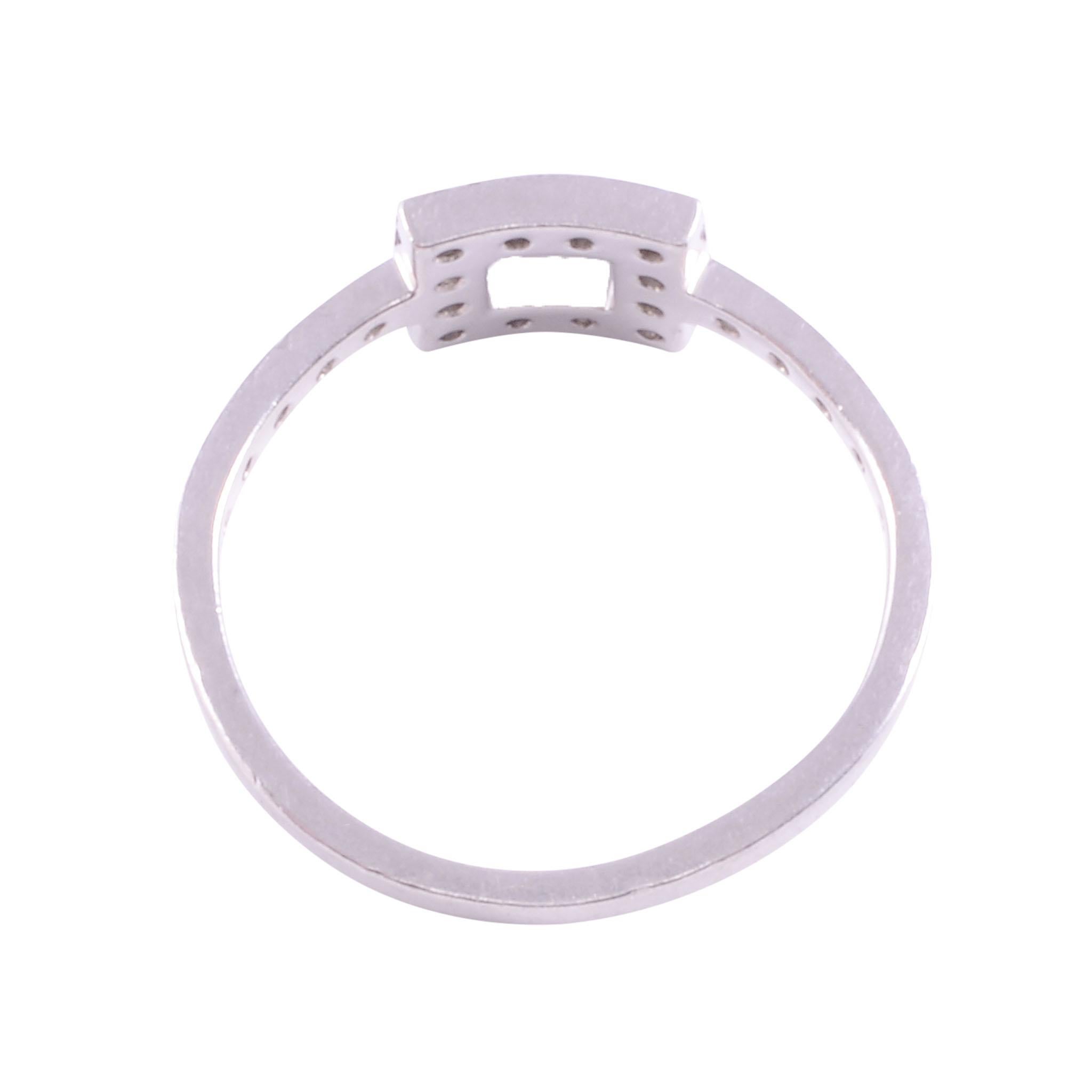 Quadratischer Platinring mit Diamanten von Tiffany & Co (Rundschliff) im Angebot