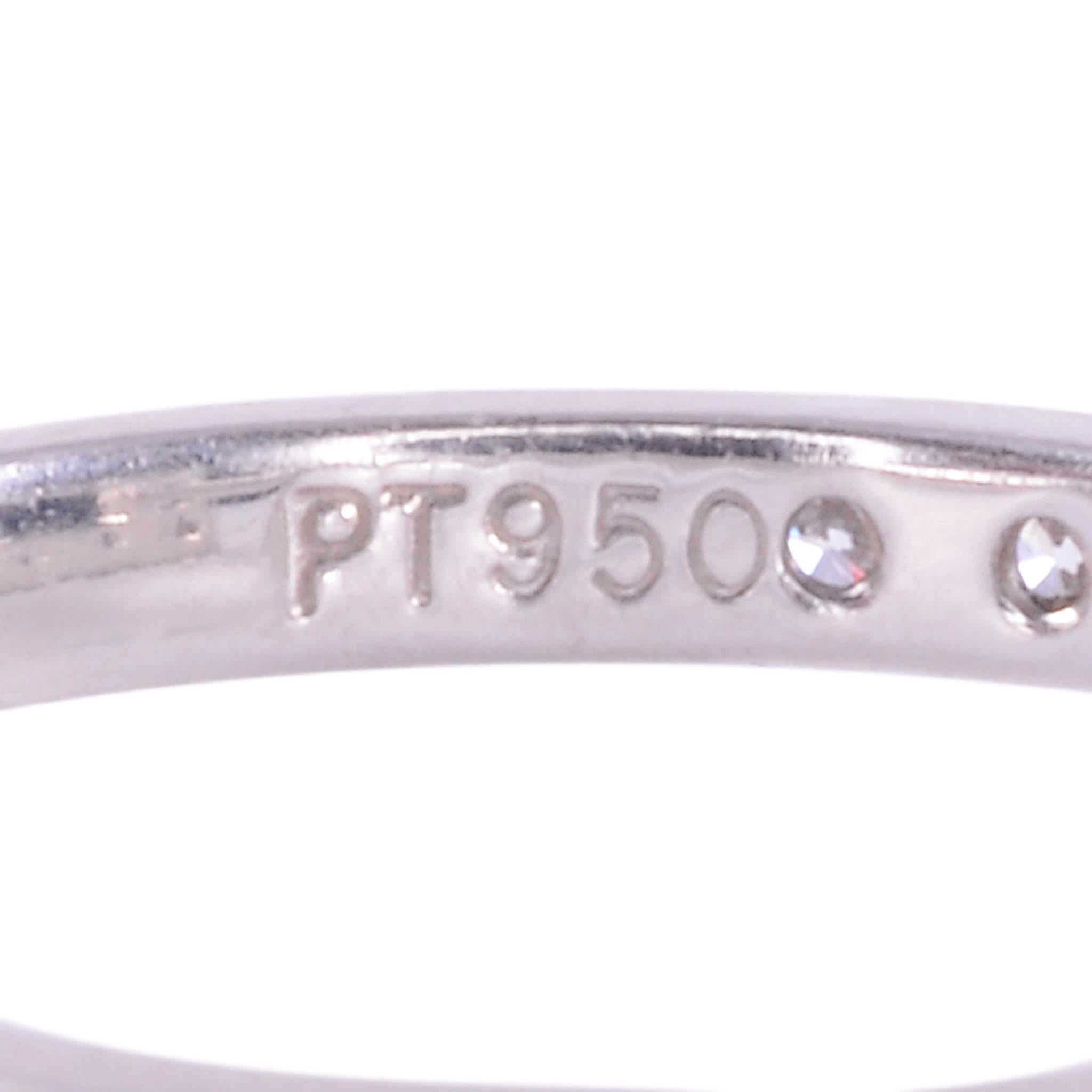 Quadratischer Platinring mit Diamanten von Tiffany & Co Damen im Angebot