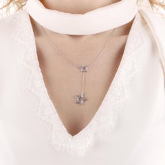 Tiffany & Co. Diamond Star Lariat Platinum Necklace
