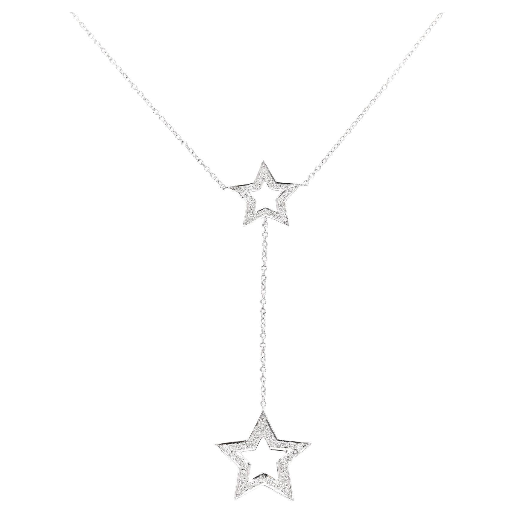 Tiffany 
Co. Collana Diamond Star Lariat in platino in vendita