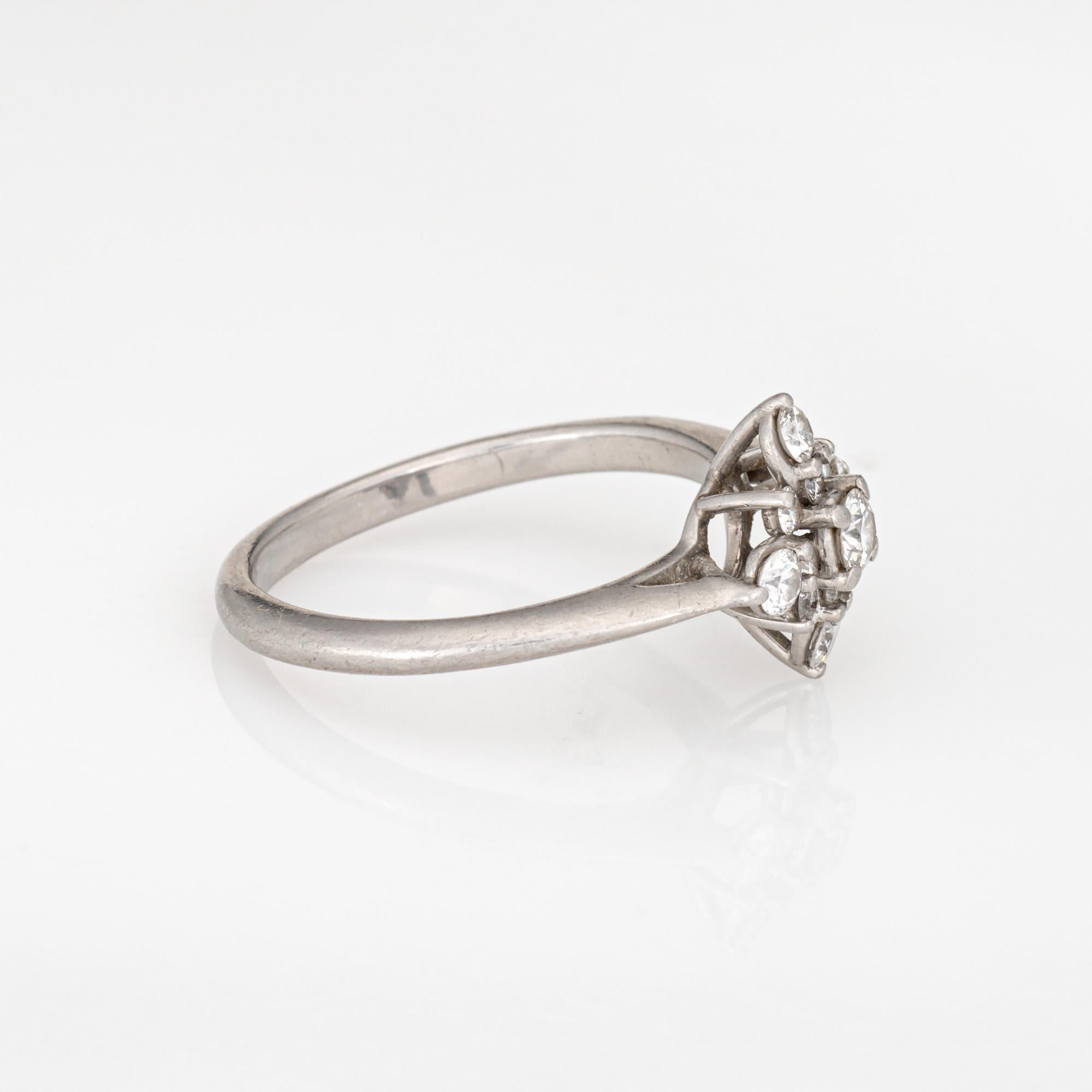 Tiffany & Co Anillo de diamantes en forma de estrella Sz 7 Racimo de platino Joyas firmadas Contemporáneo en venta