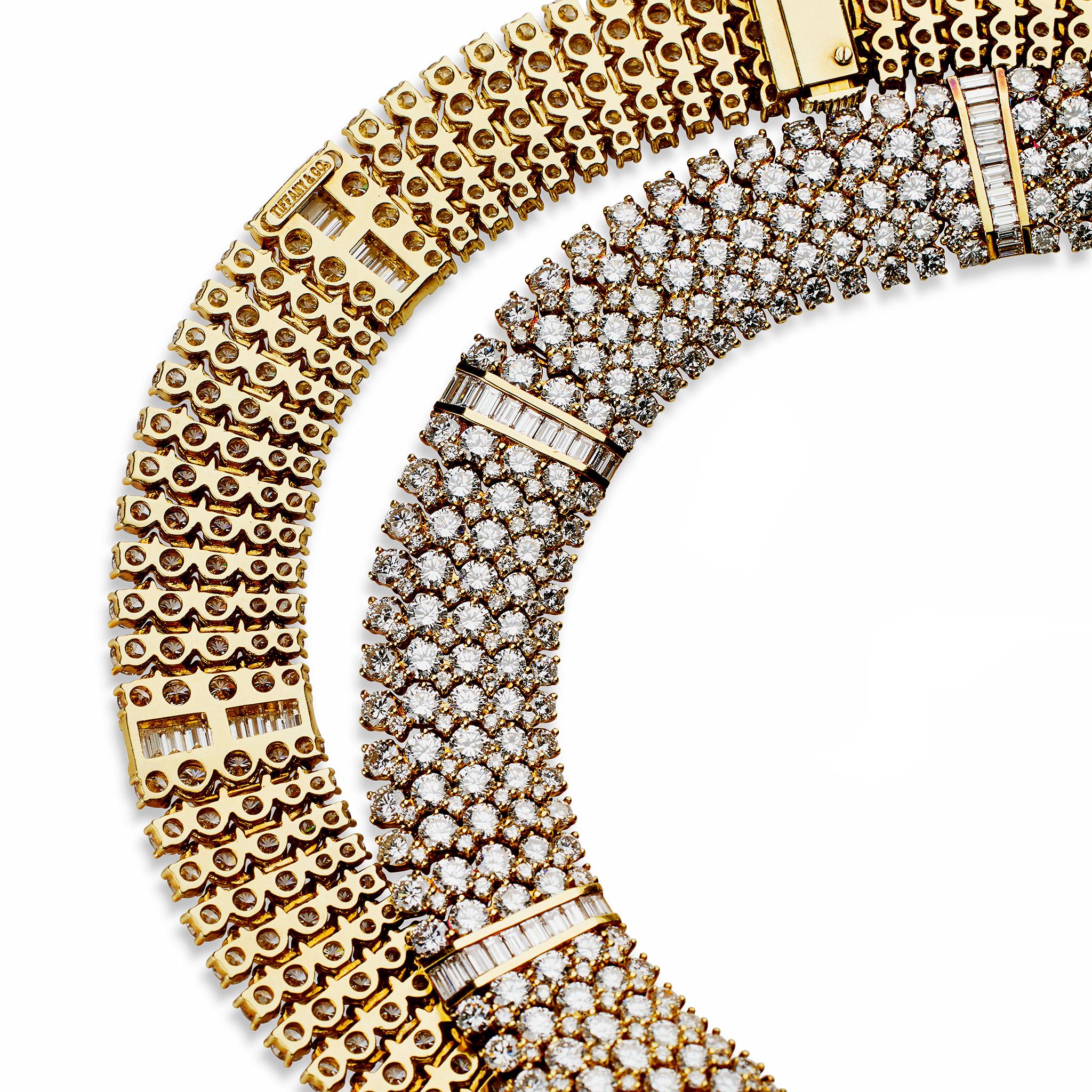 Women's or Men's Tiffany & Co. Diamond Strap Necklace For Sale