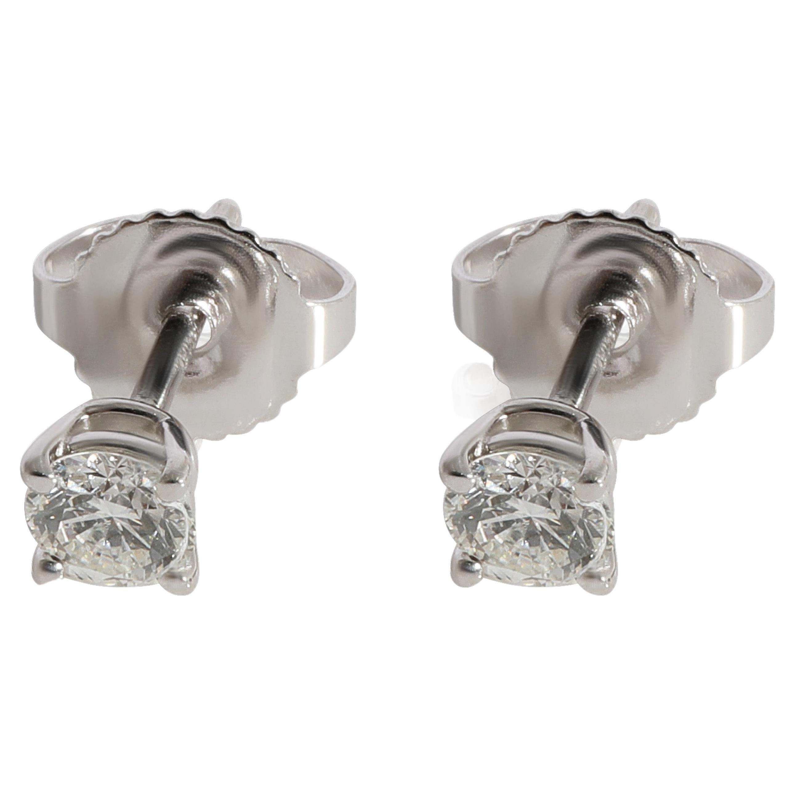 Tiffany and Co. Diamond Platinum Stud Earrings at 1stDibs