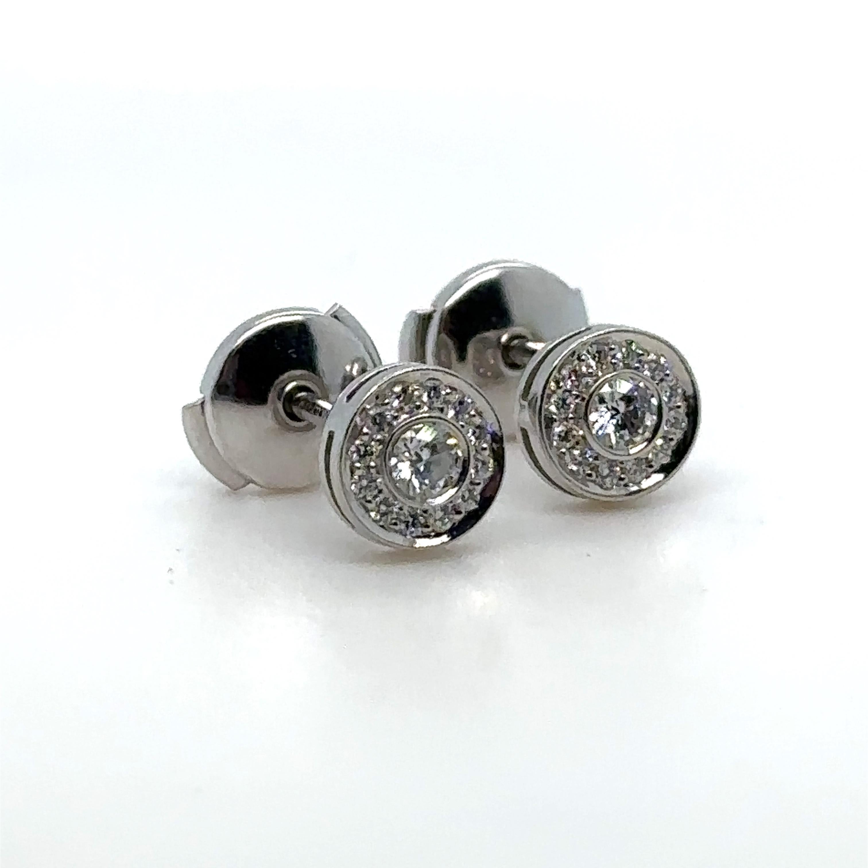 Tiffany & Co Diamond Stud Earrings 0.50ct In Excellent Condition In SYDNEY, NSW
