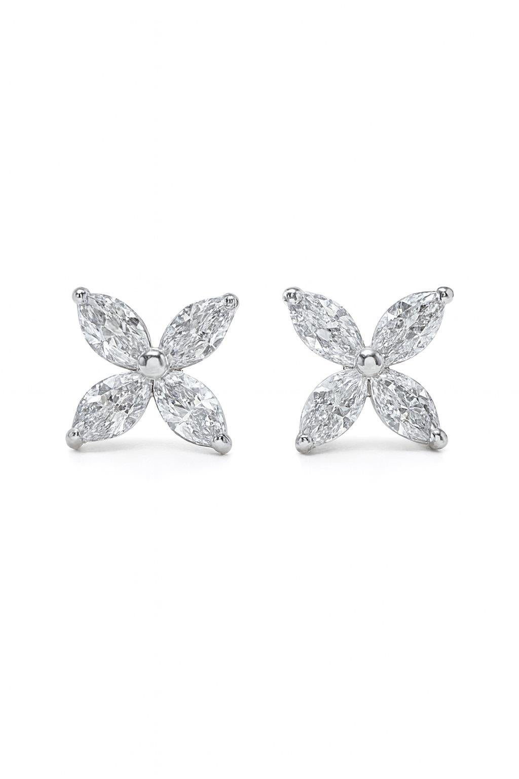 Taglio marquise Orecchini con diamanti di Tiffany & Co. in vendita