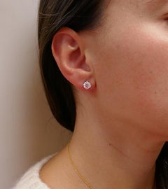 Tiffany & Co. Diamond Stud Earrings in Platinum Estate Jewelry