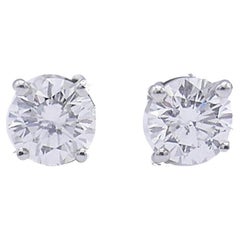 Vintage Tiffany & Co. Diamond Stud Earrings in Platinum Estate Jewelry