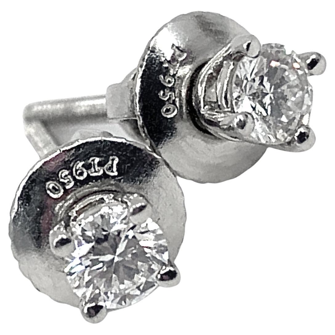 Tiffany & Co. Diamond Studs in Platinum & 0.24 Total Carats