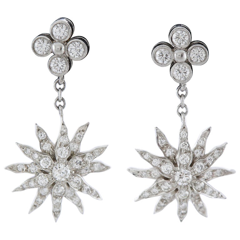 Tiffany Diamond Sunburst Earrings