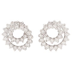 Tiffany & Co Diamond Swirl Platinum Earrings