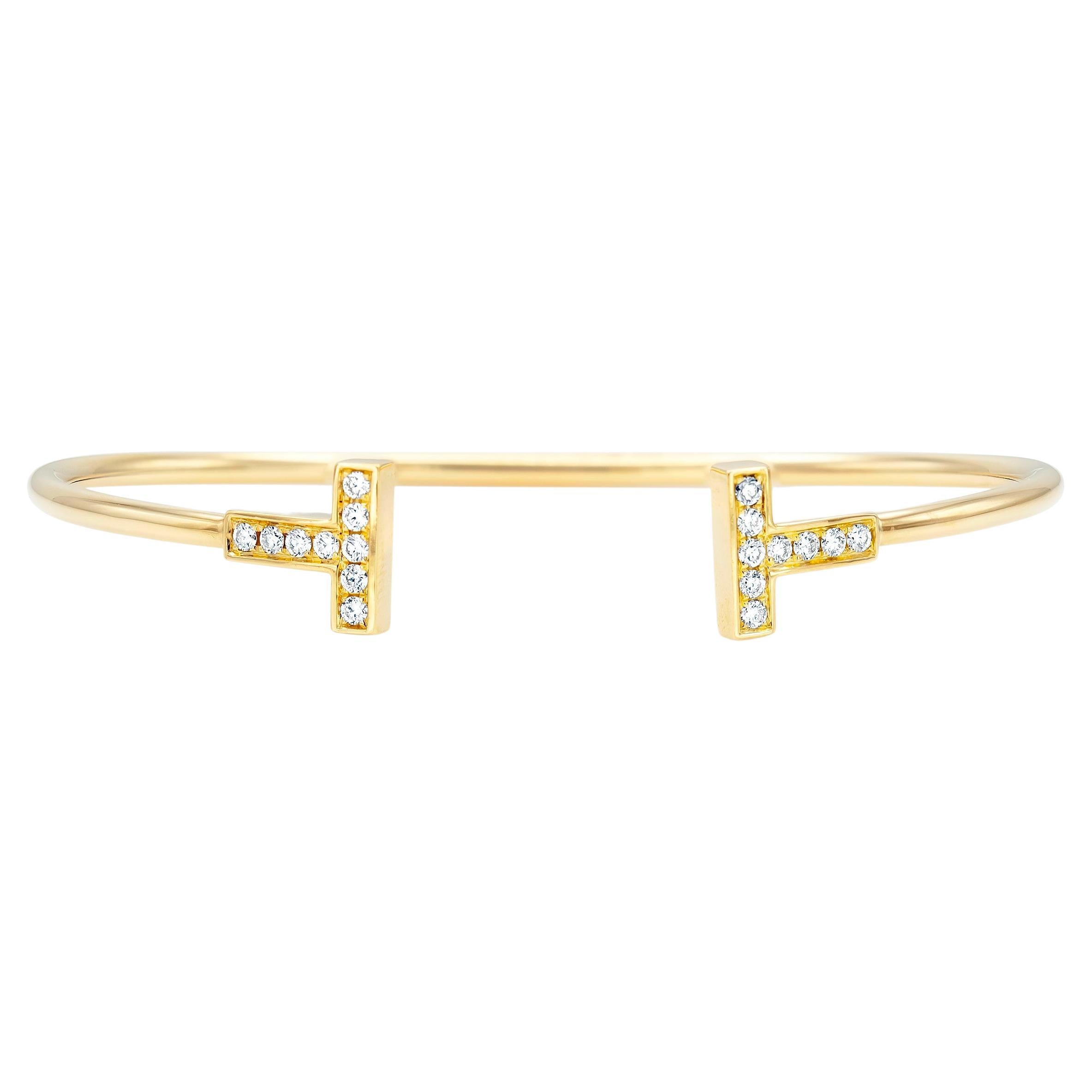 Tiffany & Co. Diamond T Bangle