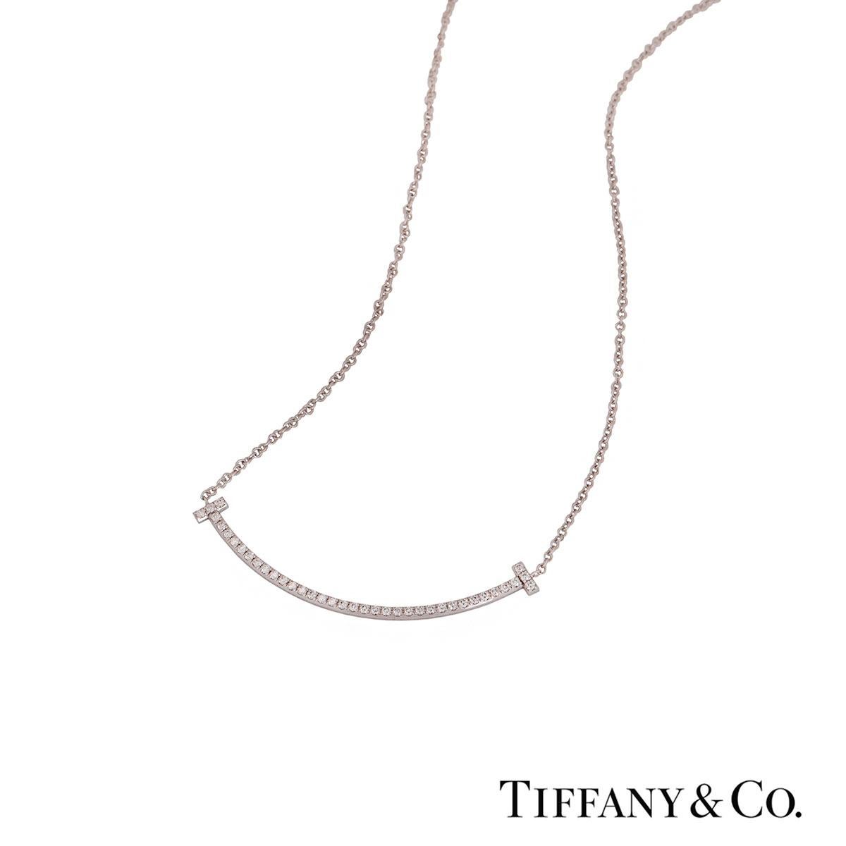 tiffany diamond smile necklace