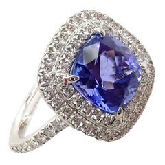 Tiffany & Co Diamond Tanzanite Platinum Soleste Ring