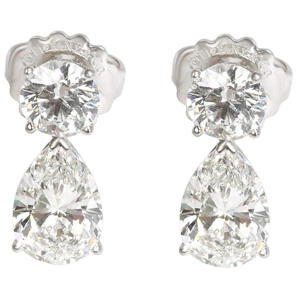 Diamond drop earrings tiffany Clearance