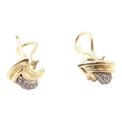 Tiffany & Co. Diamond Teardrop Yellow Gold Earrings