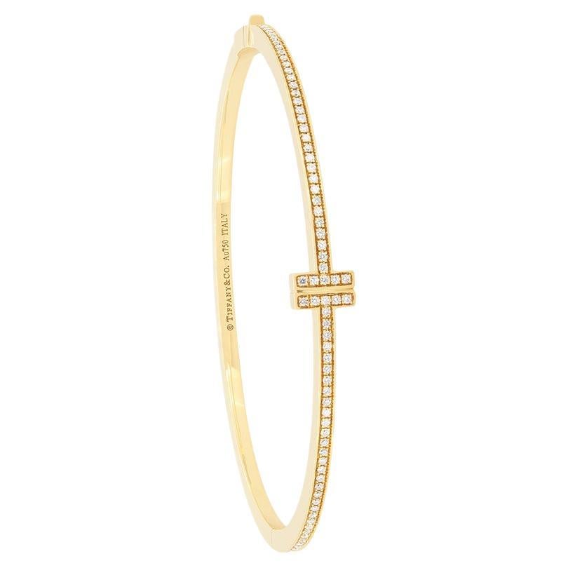 Tiffany 
Co. Diamond ‘Tiffany T’ Bangle en vente