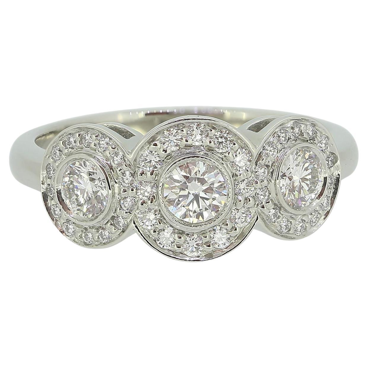 Tiffany & Co. Diamond Triple Cluster Circlet Ring